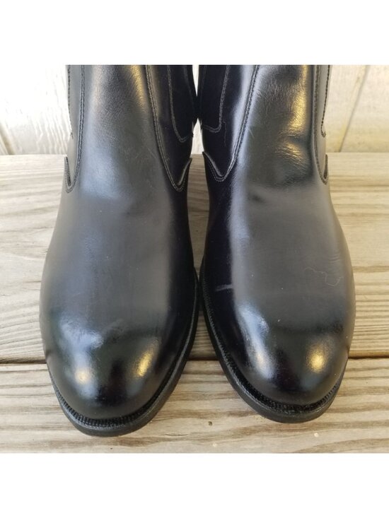 Lehigh Classic Mens Black Leather Ankle Side Zip Boots Steel Toe 9 E 1830 USA main image 4